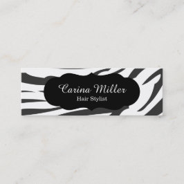 Stijllijst zwart-wit Zebra Mini Visitekaartje