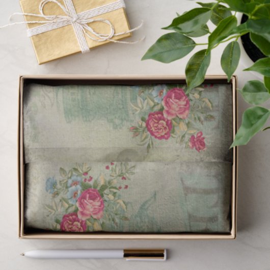  stijlmasker, bloemen, tijd thee tissuepapier (Geschenk)