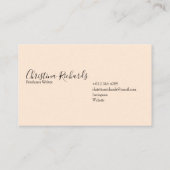 Stijlminimalistisch Visitekaartje (Achterkant)