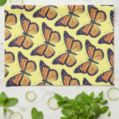 -Stijlmonboogvlinder Gele keuken Theedoek (Gevouwen)