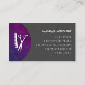 Stijlmonogram met getextureerde kleurengolven visitekaartje (Achterkant)