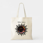 Stijlmoonliefhebbende regenboog Tote Bag (Achterkant)