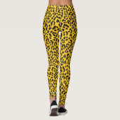 StijlNeon Yellow Leopard-afdrukken van 80 s Leggings (Achterkant)