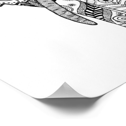 Stijlolifant 2 poster (Hoek)