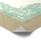  stijlpagina Design Seafoam Green 13 tabellen Poster (Hoek)