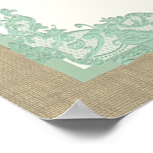  stijlpagina Design Seafoam Green 13 tabellen Poster