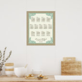  stijlpagina Design Seafoam Green 13 tabellen Poster (Keuken)