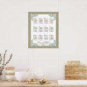  stijlpagina Design Seafoam Green 2 Poster (Keuken)