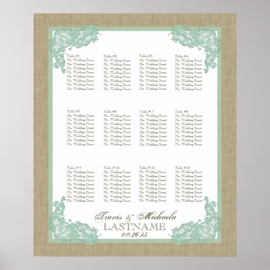  stijlpagina Design Seafoam Green 2 Poster (Voorkant)