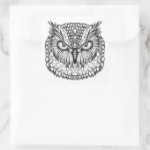 Stijlpalend hoofd vierkante sticker (Tas)