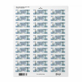 Stijlpalmbladeren gepersonaliseerd etiket (Full Sheet)