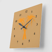 Stijlpalmen in woestijn vierkante klok (Hoek)