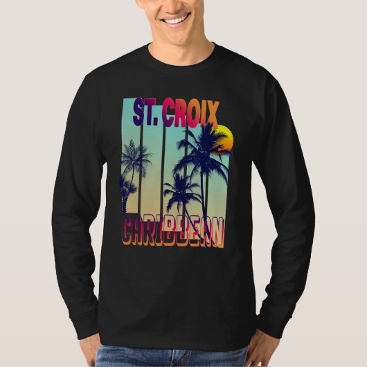 stijlpalmstructuur van St. Croix Retro T-shirt (Voorkant)