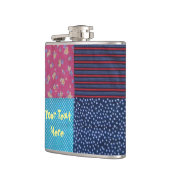 stijlpatchwork-constructieontwerp kleurrijk heupfles (Links)