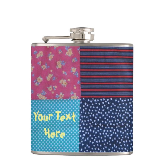 stijlpatchwork-constructieontwerp kleurrijk heupfles (Voorkant)