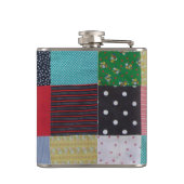 stijlpatchwork-constructieontwerp kleurrijk heupfles (Achterkant)