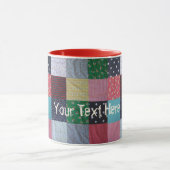 stijlpatchwork-constructieontwerp kleurrijk mok (Midden)