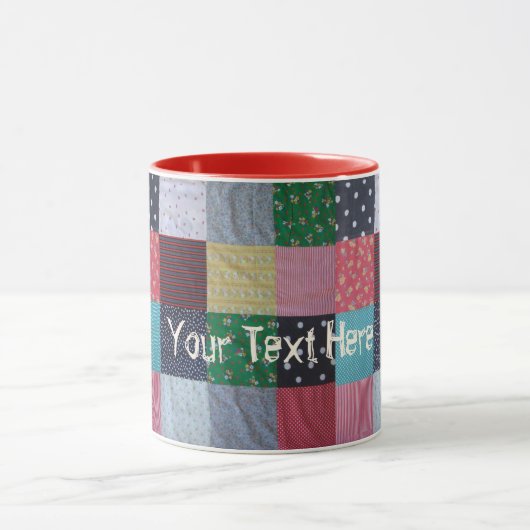 stijlpatchwork-constructieontwerp kleurrijk mok (Midden)