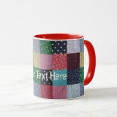 stijlpatchwork-constructieontwerp kleurrijk mok (Voorkant rechts)