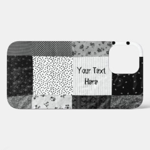  stijlpatchwork ontwerp zwart wit Case-Mate iPhone case