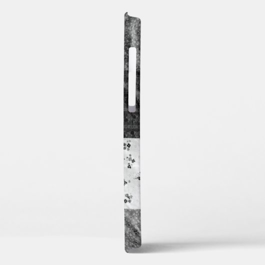 stijlpatchwork ontwerp zwart wit Case-Mate iPhone case (Achterkant / Links)