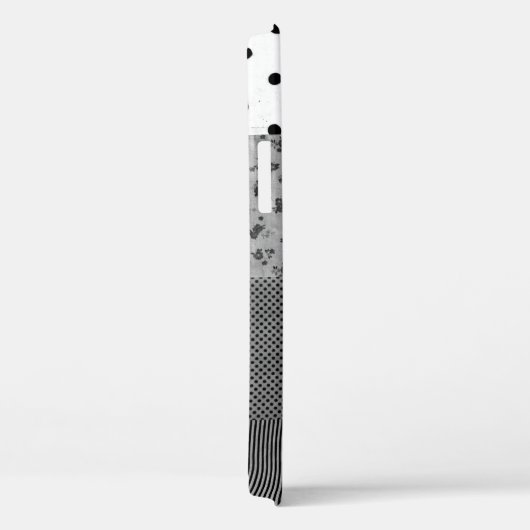 stijlpatchwork ontwerp zwart wit Case-Mate iPhone case (Achterkant / Rechts)