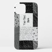 stijlpatchwork ontwerp zwart wit Case-Mate iPhone case (Achterkant)