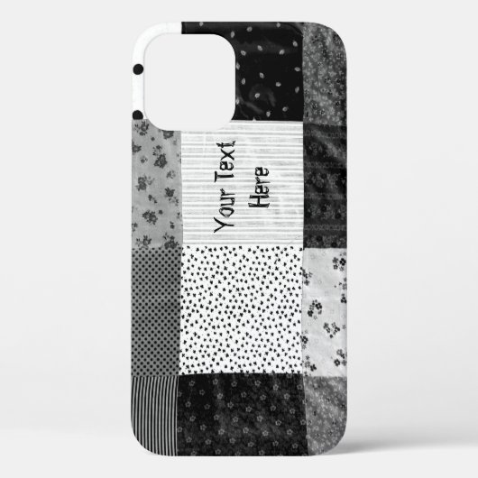  stijlpatchwork ontwerp zwart wit Case-Mate iPhone case (Achterkant)