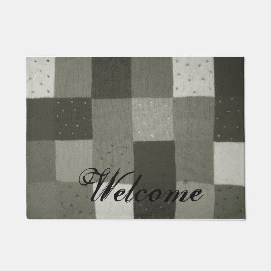 stijlpatchwork ontwerp zwart wit deurmat (Voorkant)