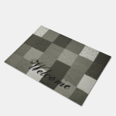 stijlpatchwork ontwerp zwart wit deurmat (Schuin)