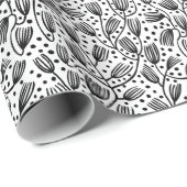 Stijlpatroon van de barstdoek - Zwart op wit Cadeaupapier (Rol Hoek)