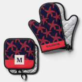 Stijlpatroon voor Starfish Ovenwant & Pannenlap Set (Voorkant / Achterkant)