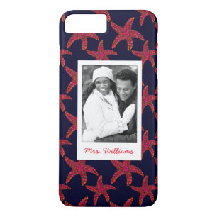 Stijlpatroon voor Starfish   Uw foto en naam Case-Mate iPhone Case