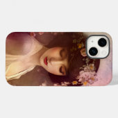  stijlportret van mooie Florale vrouw Case-Mate iPhone Case (Achterkant (horizontaal))