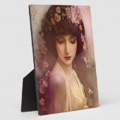  stijlportret van mooie Florale vrouw Fotoplaat (Zijkant)