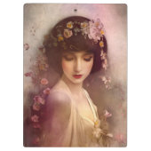 stijlportret van mooie Florale vrouw Klembord (Achterkant)