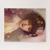  stijlportret van mooie Florale vrouw Legpuzzel (Horizontaal)