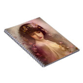  stijlportret van mooie Florale vrouw Notitieboek (Rechterzijde)