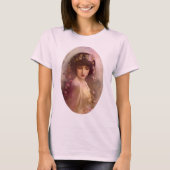  stijlportret van mooie Florale vrouw T-shirt (Voorkant)
