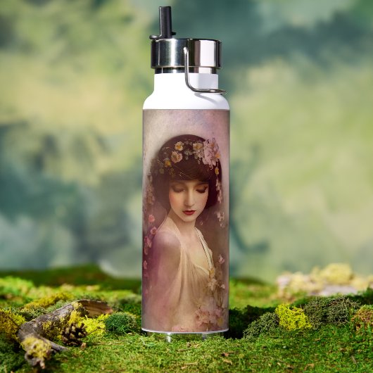 stijlportret van mooie Florale vrouw Waterfles (Buiten)