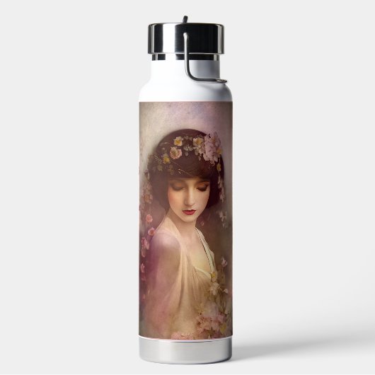  stijlportret van mooie Florale vrouw Waterfles (Links)