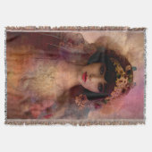  stijlportret van mooie vrouw in roze deken (Voorkant)