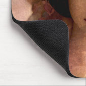  stijlportret van mooie vrouw in roze muismat (Hoek)