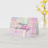  stijlquilt Block Generic Birthday Kaart (Gele Bloem)