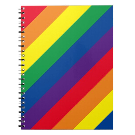 Stijlregenboogstrips van 80 spiraalvormig Notitieb Notitieboek (Voorkant)