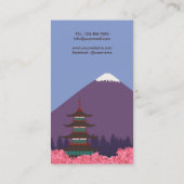 stijlreis voor Japan met de berg Fuji Visitekaartje (Achterkant)
