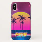 Stijlretro Futuristische iPhone-draagtas van 80's  Case-Mate iPhone Case (Achterkant)