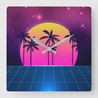 Stijlretro Futuristische wandklok van 80