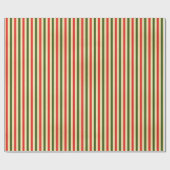  Stijlrode en groene strepen Cadeaupapier (Vlak)