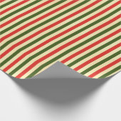  Stijlrode en groene strepen Cadeaupapier (Hoek)
